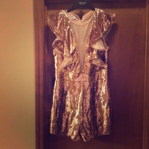 Gold Romper Bebe NWT